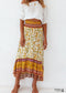 Boho Skirts in Yellow Sand Verbena For Women